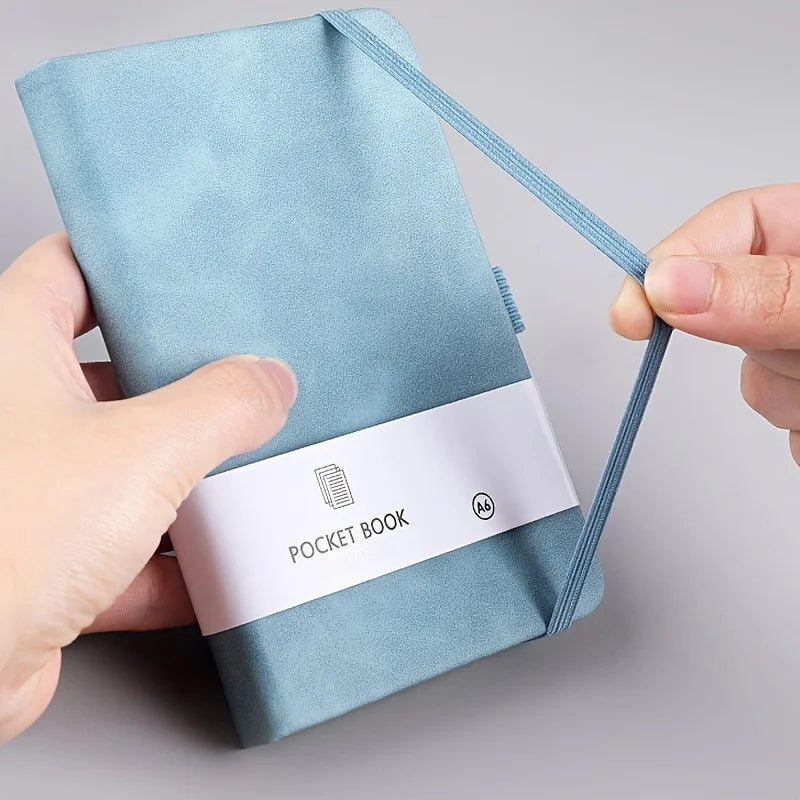 A7 Mini Ruled Notebook with Pen Holder, Office Notepad, Notebook, Memo,