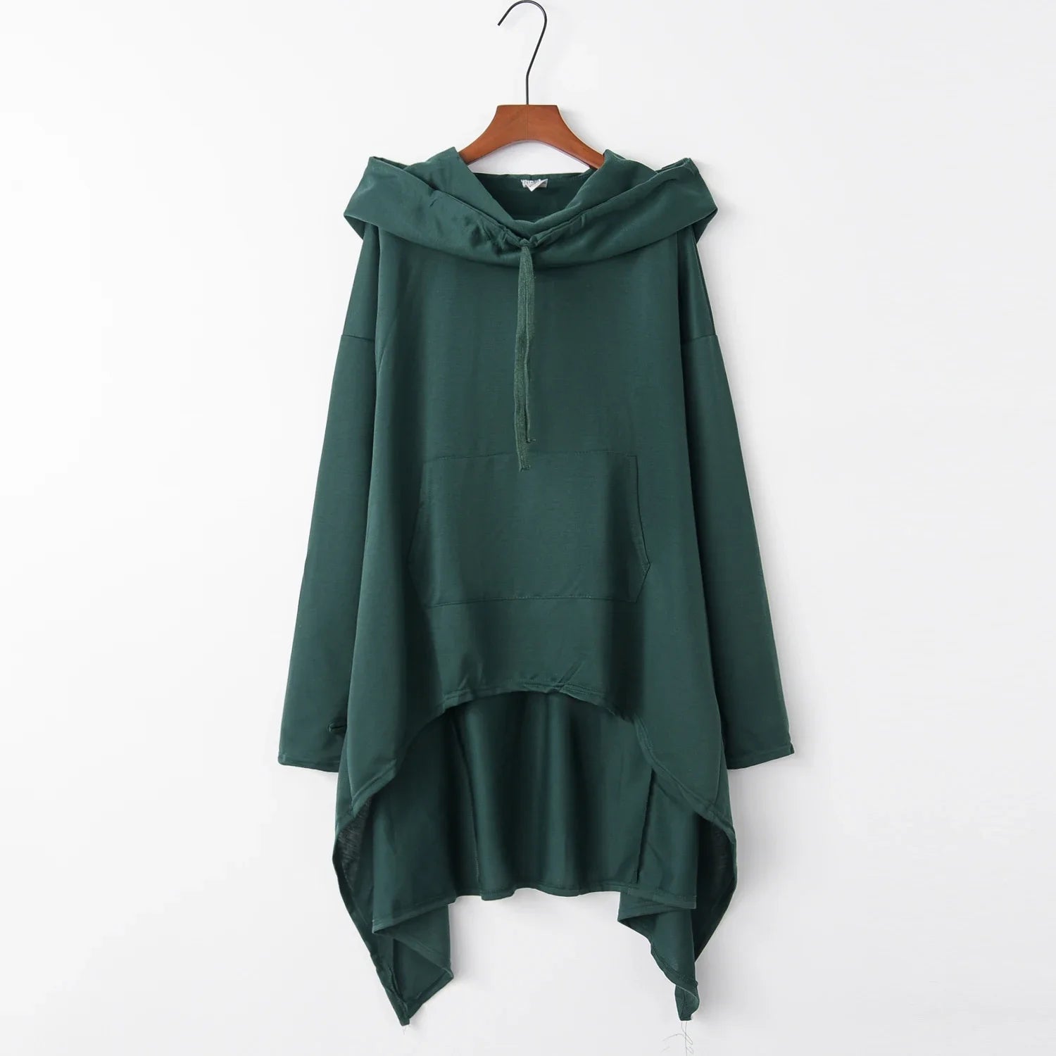 Fashion Trends New European and N Pure Color Long Hoodie