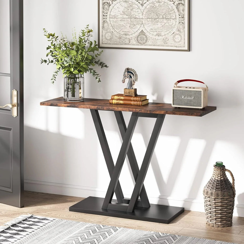 Console Table, Industrial Hallway Table for Entryway, 43 Inch Entryway Table for Living Room,