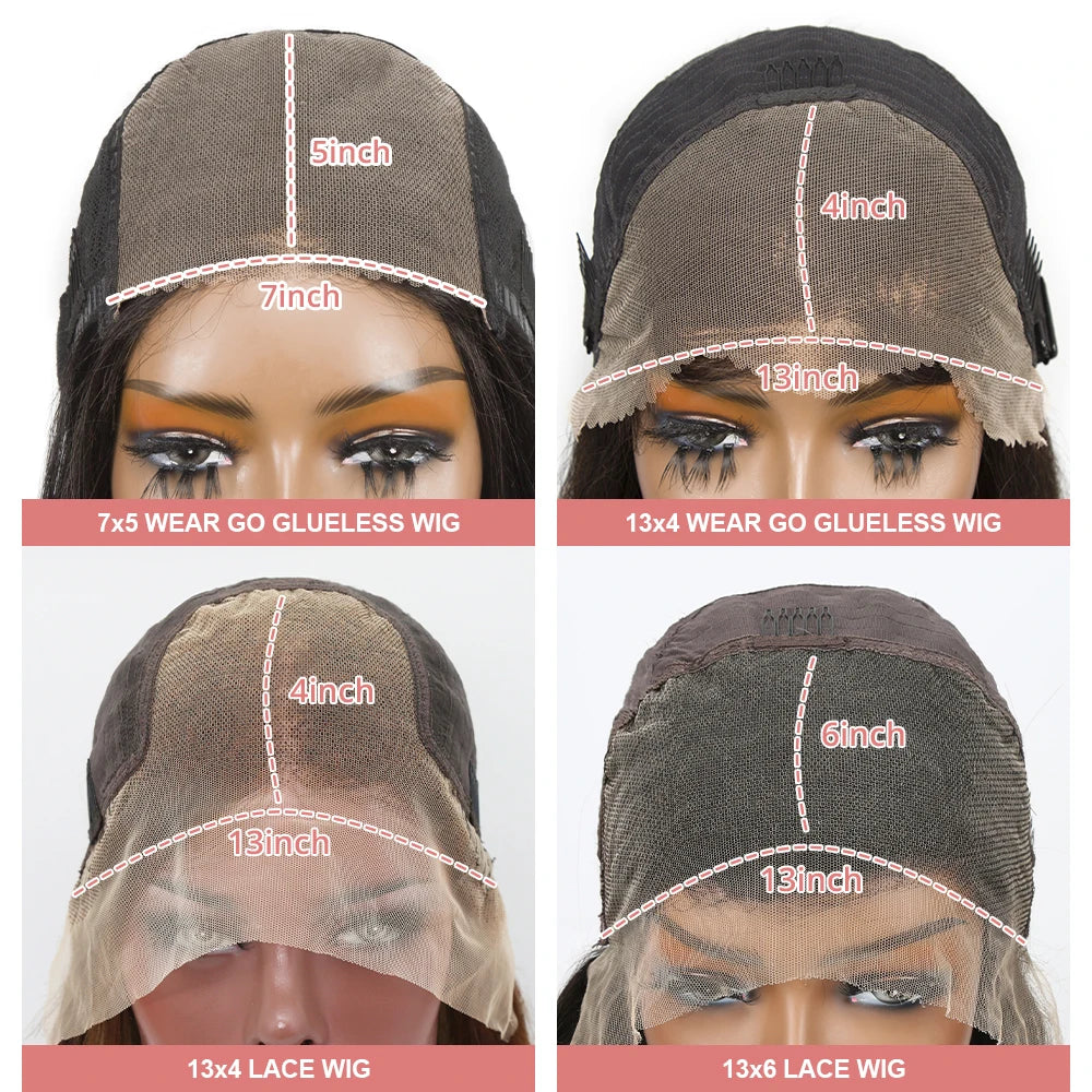 250% Density 13x6 13x4 HD Lace Frontal  Deep Wave Lace Front  Curly Human Hair Wig