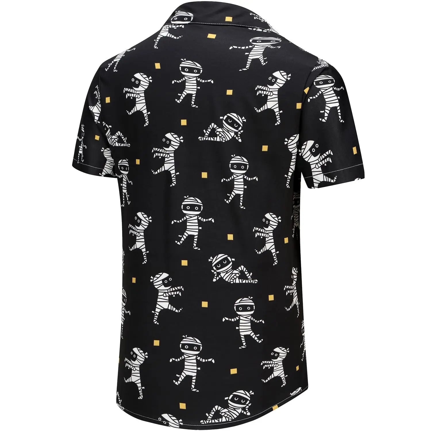 KYKU Funky Halloween Hawaiian Shirt for Men Palm Beach Shirts Tropical Vacation Shirts