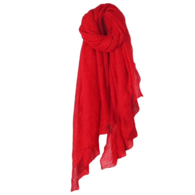 Women Long Scarf Wrap Scarves Cotton   Elegant