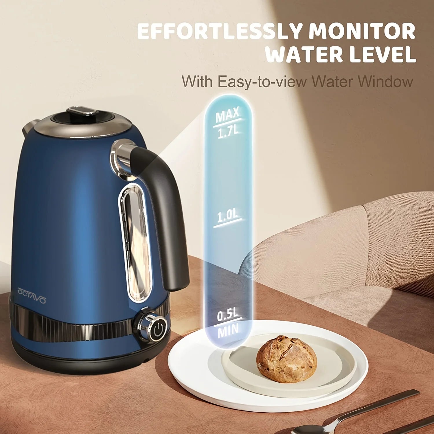 Electric Kettle, Temperature Control With 7 Heat Settings , Kitchen and home