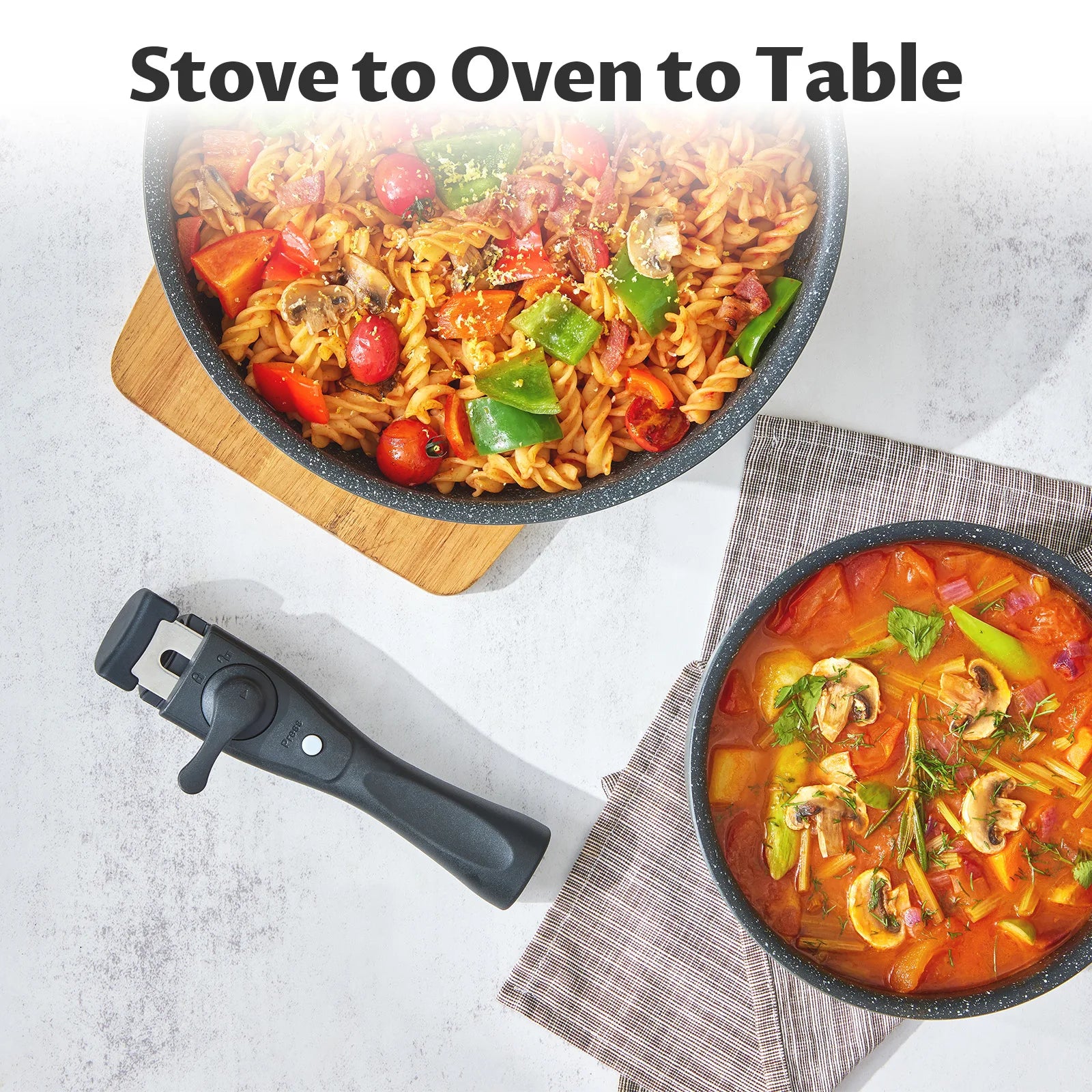 Induction Cookware , Nonstick Pots and Pans Set  Stackable