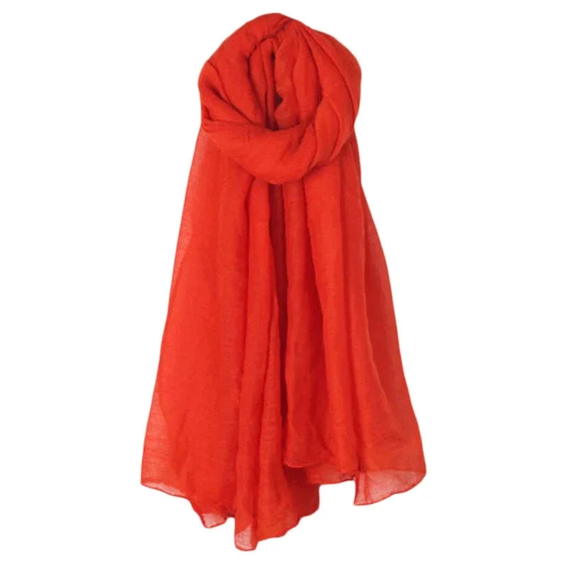 Women Long Scarf Wrap Scarves Cotton   Elegant