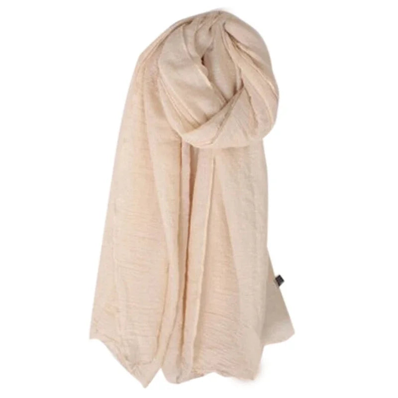Women Long Scarf Wrap Scarves Cotton   Elegant