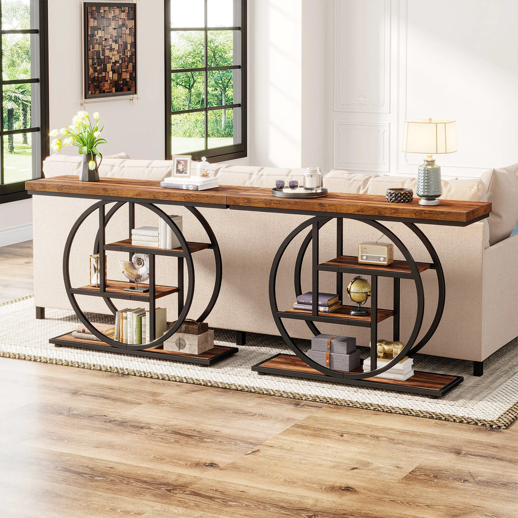 Console Table,, 41.3-Inch Industrial Sofa Table for Living Room, Foyer Hallway Table