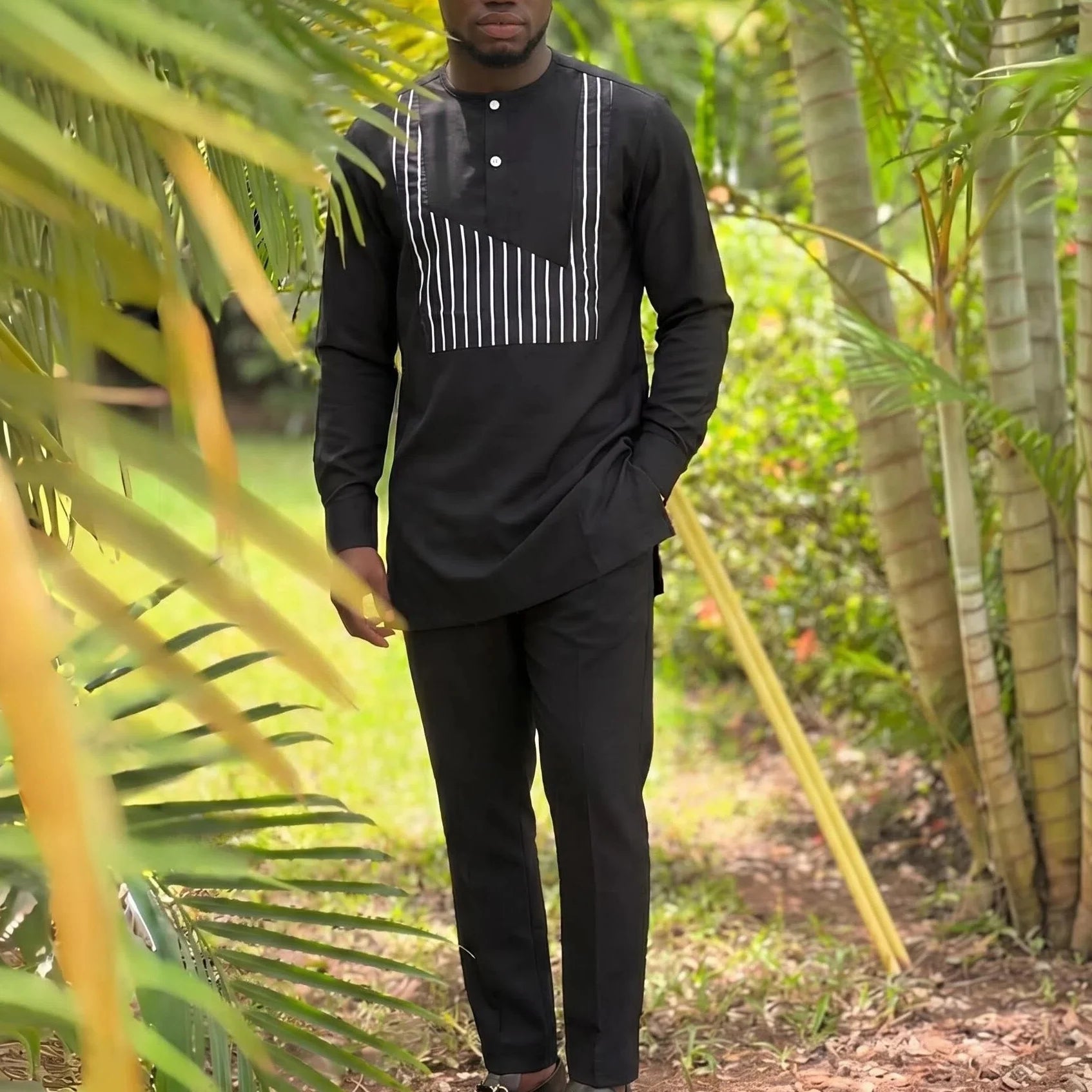 2Pc Luxury African Traditional Men's Clothing Elegant Full Suits Male Pant Sets To Dress Native Outfit