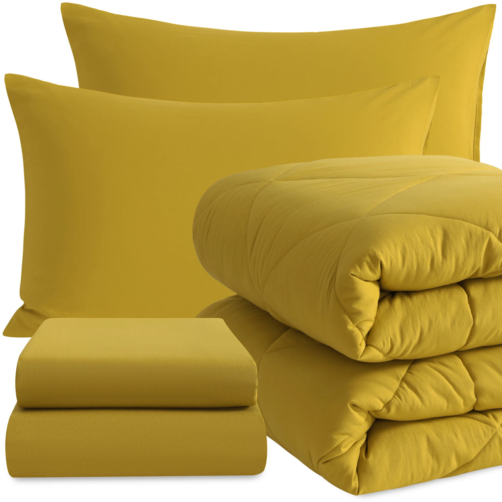 5 Piece Bedding  Breathable Bed , Comforter, Fitted Sheet, Top Sheet and Pillowcases