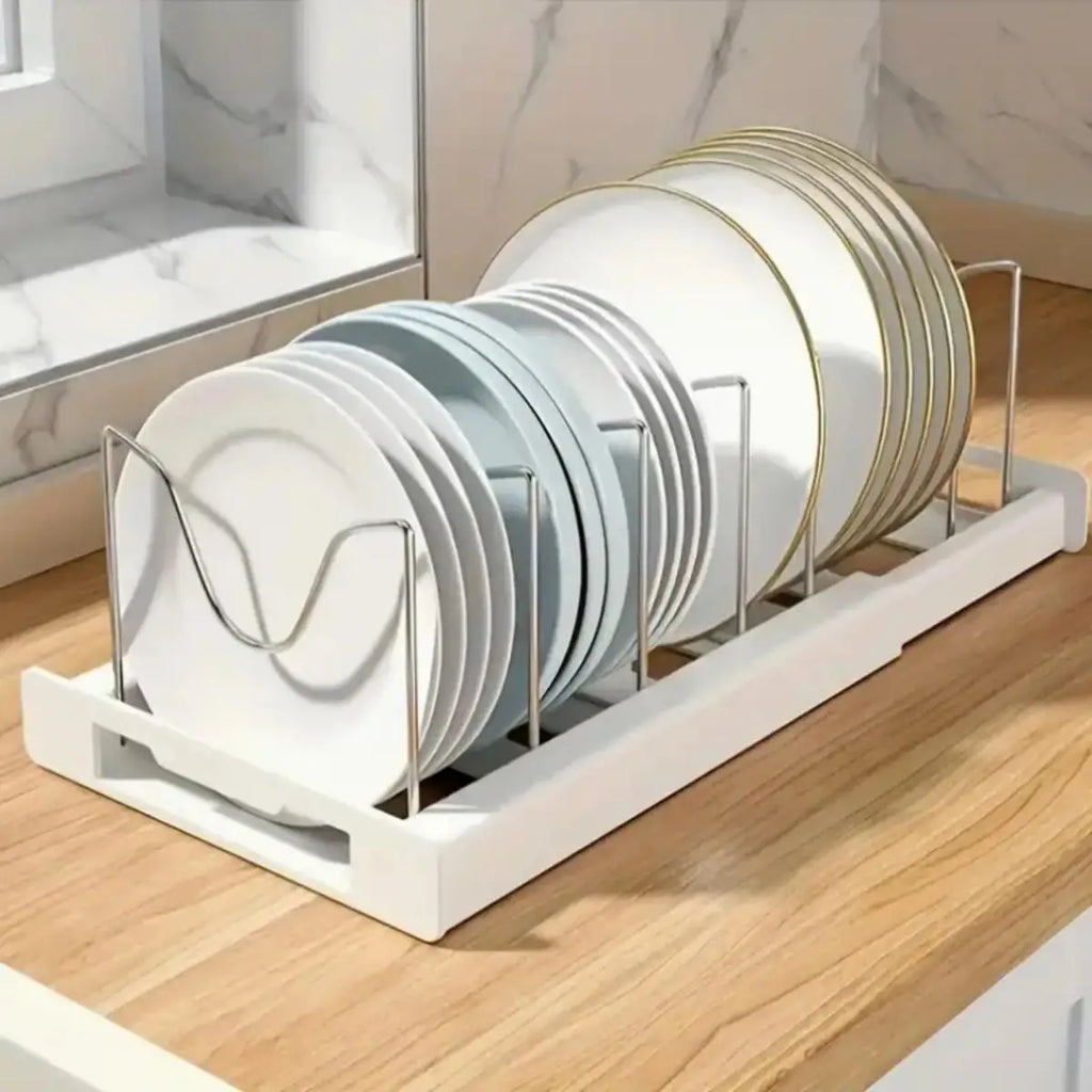 Expandable Kitchen Pot Pan Organizer under Cabinet with 7 Adjustable Dividers Storage