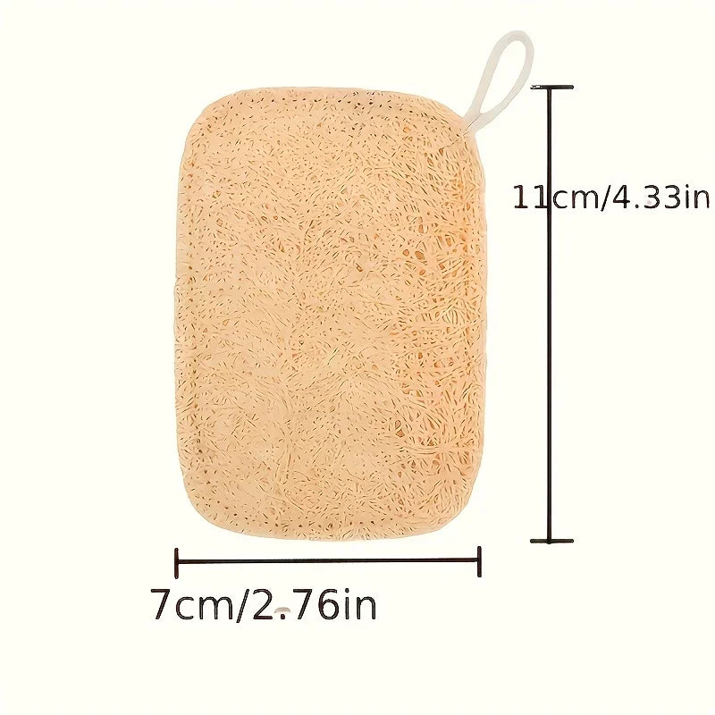 10pcs Loofah Sponges  Body Scrubber | Bamboo Fiber Shower Pads for Gentle Cleansing |