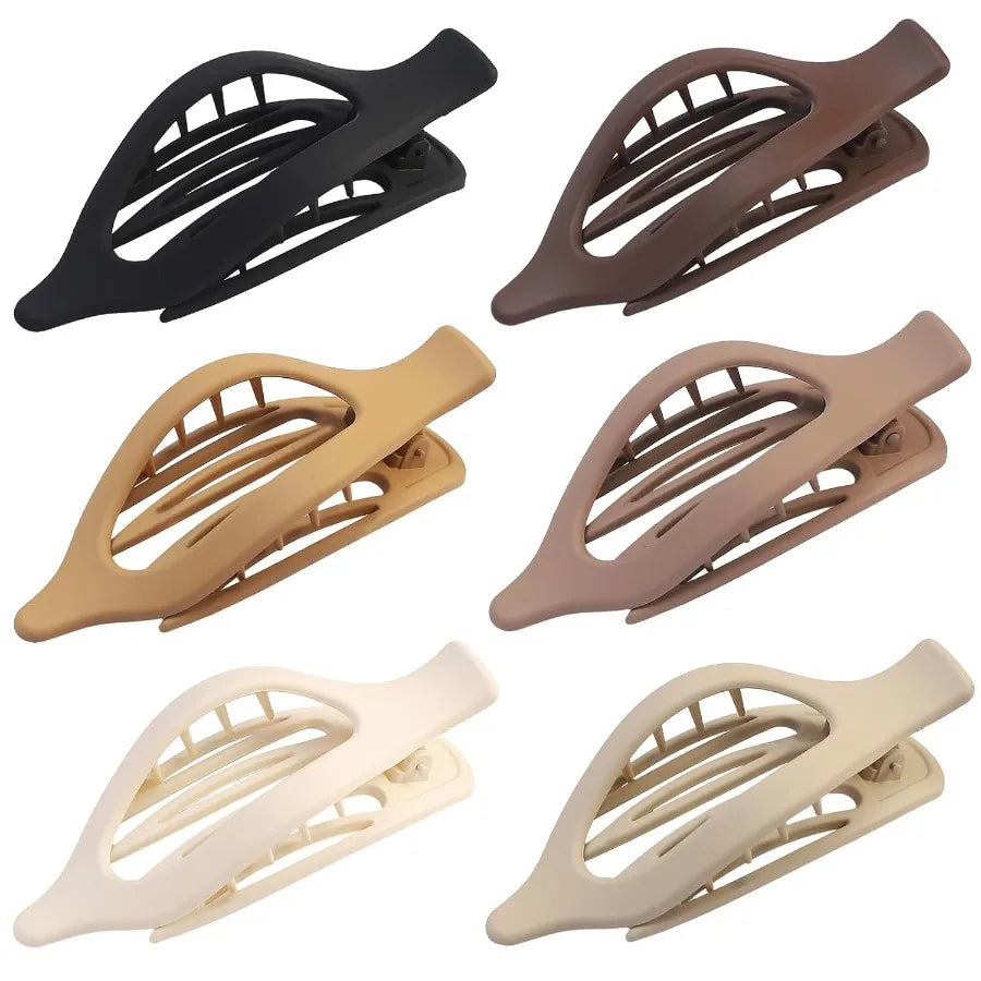 6 pcs Flat Hair Clips for Women Brown Ideal for Everyday Hairstyling Secure Hold Stylish
