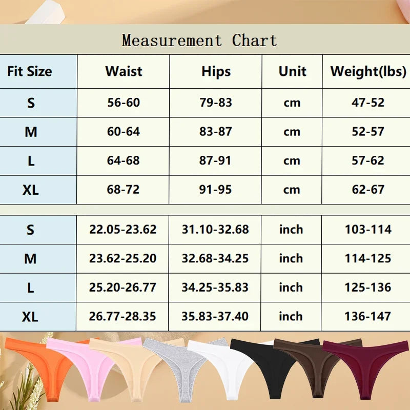 3Pcs/Set Seamless Thong Cotton Women High Flexibility Panty Sexy Underwear